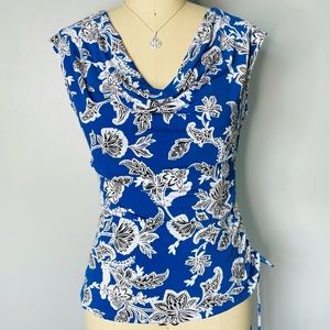 Vince Camuto Side Drawstring Floral Top